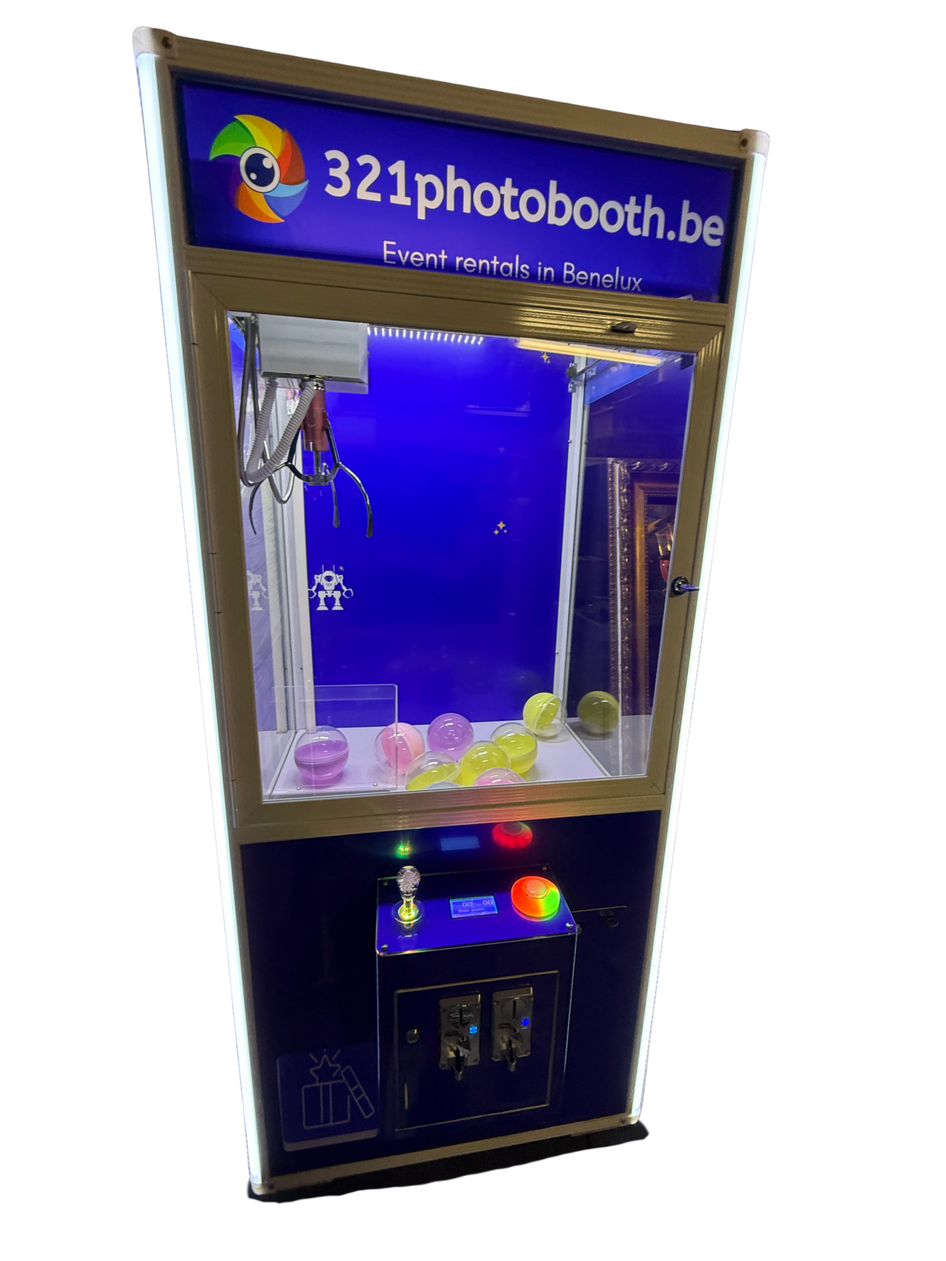 Grijpmachine huren - fel verlichte claw machine